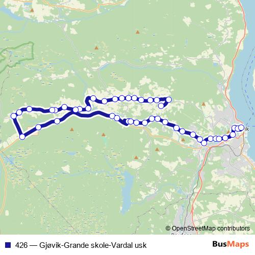 426 bus Line Map