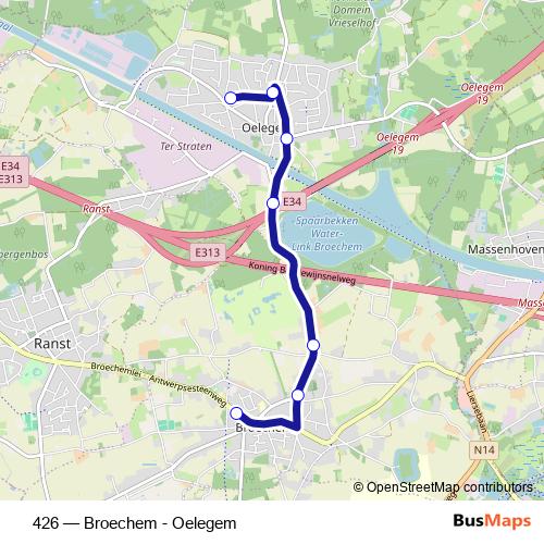 426 bus Line Map