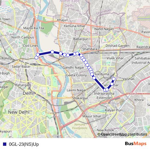 0GL-23(NS)Up bus Line Map