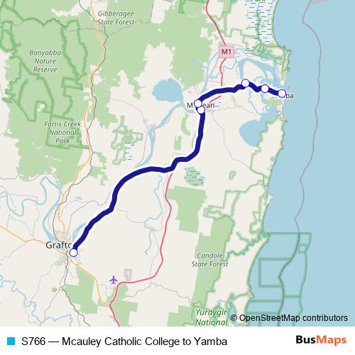 S766 bus Line Map