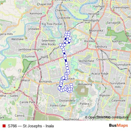 S766 bus Line Map