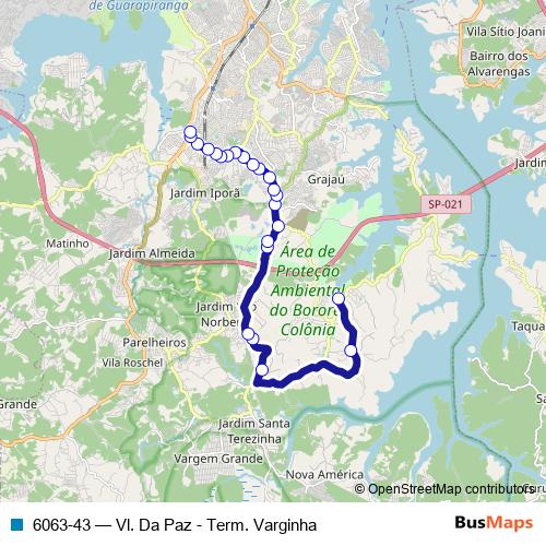 6063-43 bus Line Map