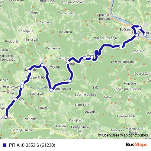 PR A18 0353 6 (61230) bus Line Map
