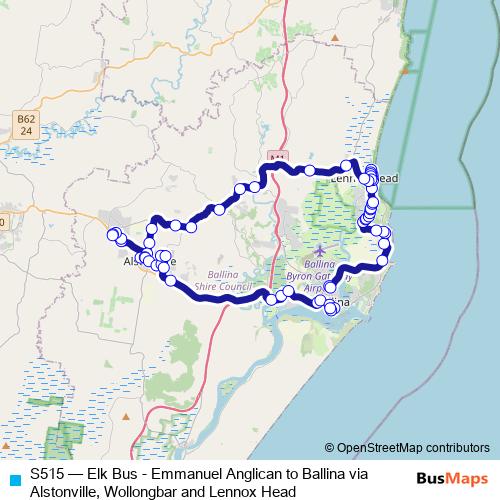 S515 bus Line Map