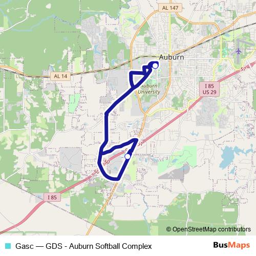 Gasc bus Line Map
