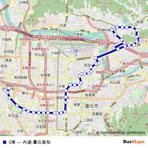 0東 bus Line Map