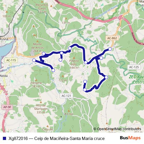 Xg872016 bus Line Map