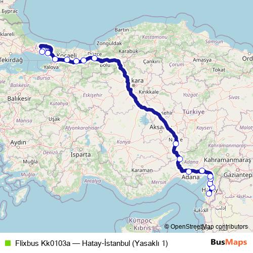 Flixbus Kk0103a bus Line Map