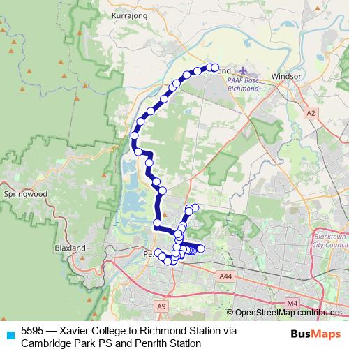 5595 bus Line Map