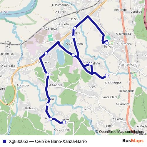 Xg830053 bus Line Map