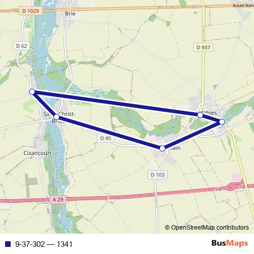 9-37-302 bus Line Map