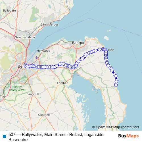 507 bus Line Map