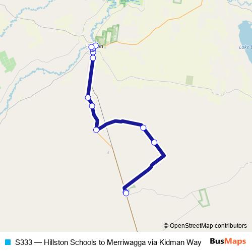 S333 Route: Stops, Schedules & Maps - Hillston Schools to Merriwagga ...