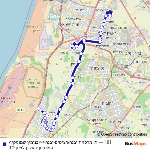181 bus Line Map