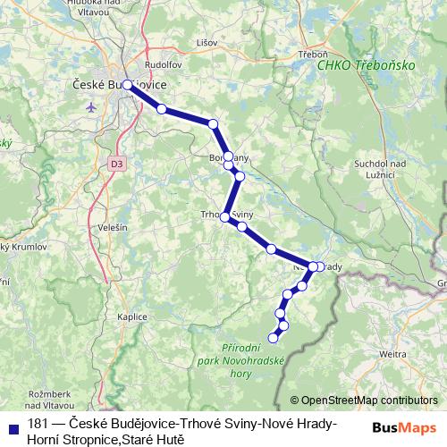 181 bus Line Map