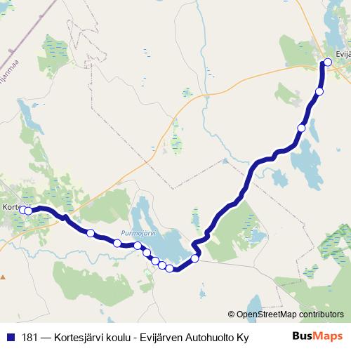 181 bus Line Map