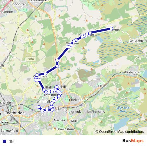 181 bus Line Map