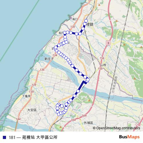 181 bus Line Map