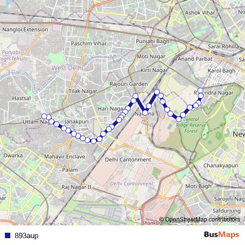 893aup bus Line Map