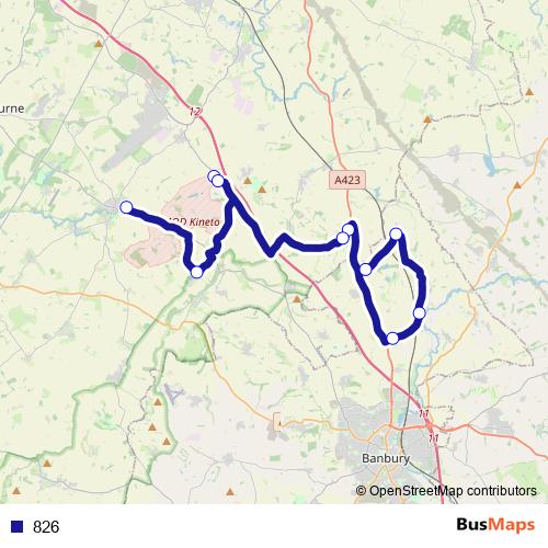 826 bus Line Map