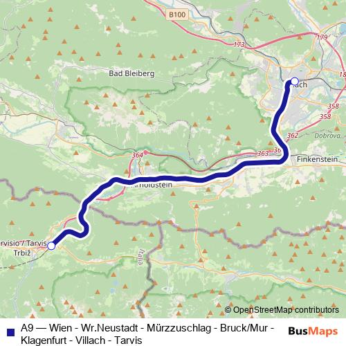 A9 rail Line Map