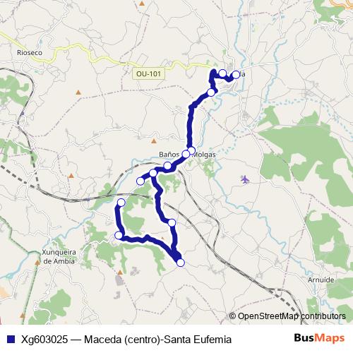 Xg603025 bus Line Map