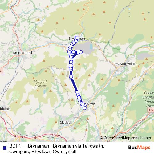 BDF1 bus Line Map