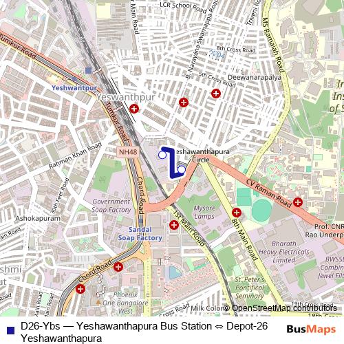 D26-Ybs bus Line Map