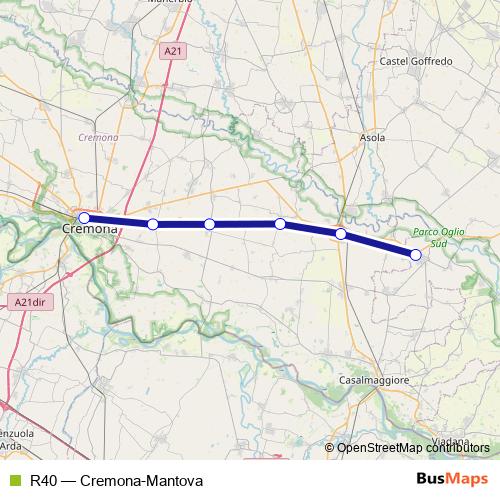 R40 rail Line Map