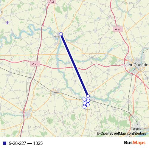9-28-227 bus Line Map