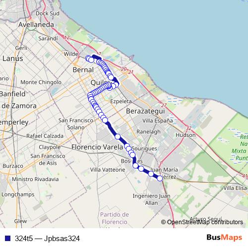324t5 bus Line Map