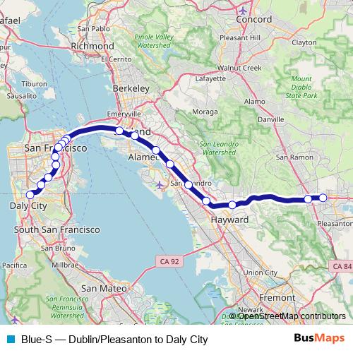 Blue-S metro Line Map