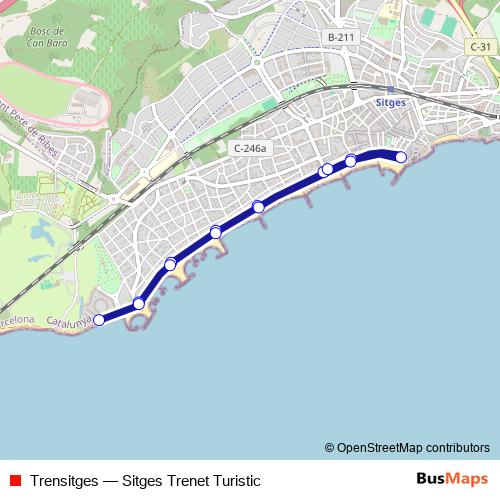 Trensitges bus Line Map