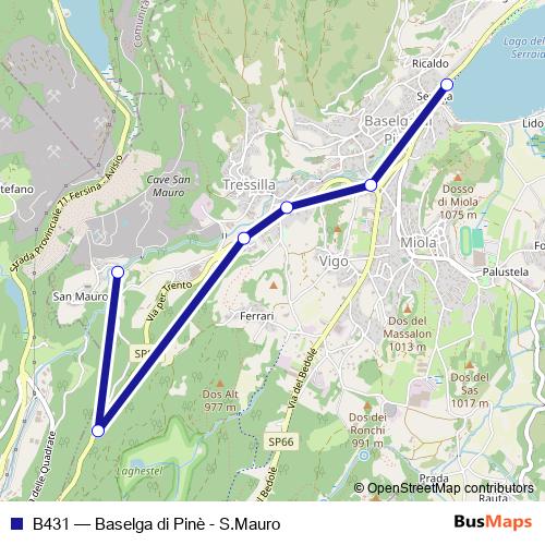 B431 bus Line Map
