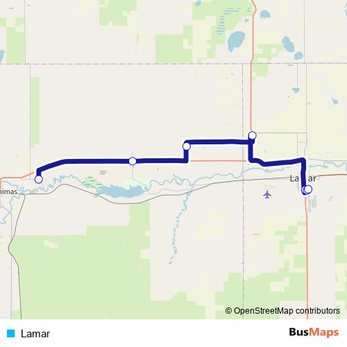 Lamar bus Line Map