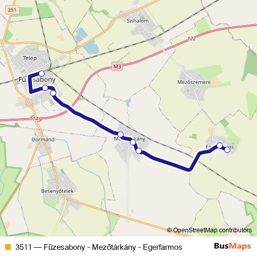 3511 bus Line Map