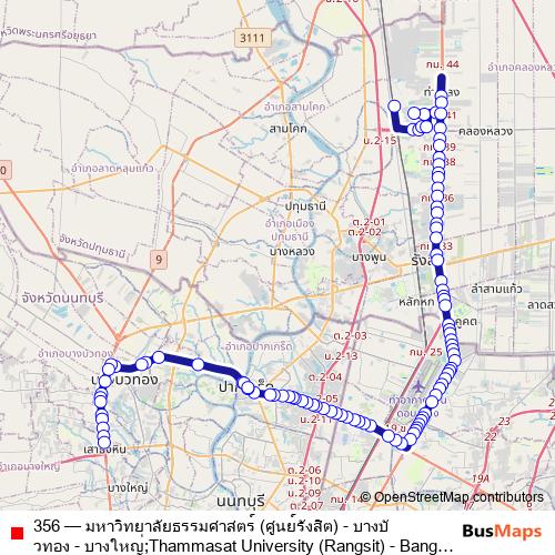 356 bus Line Map