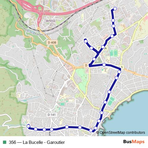 356 bus Line Map