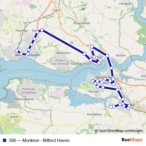 356 bus Line Map