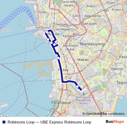 Robinsons Loop bus Line Map
