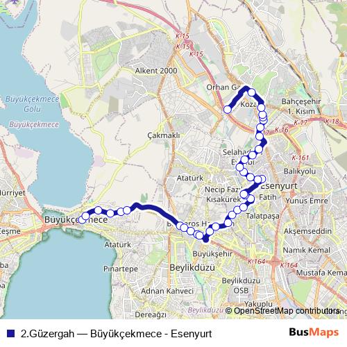 2.Güzergah bus Line Map