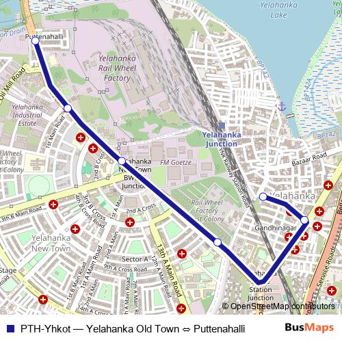 PTH-Yhkot bus Line Map