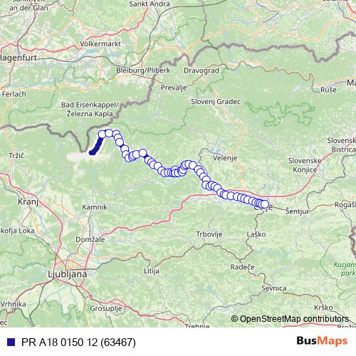 PR A18 0150 12 (63467) bus Line Map