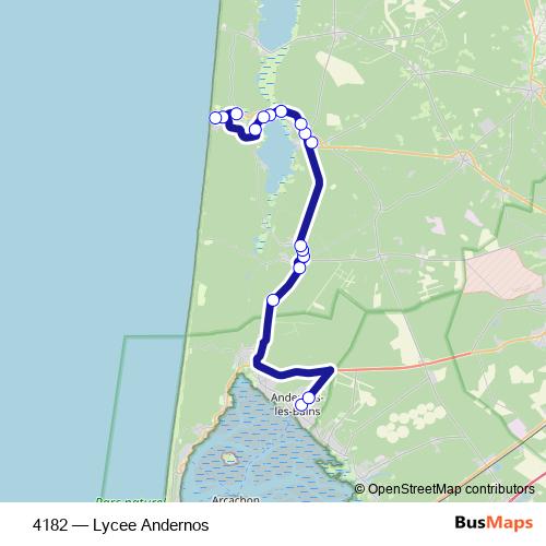4182 bus Line Map