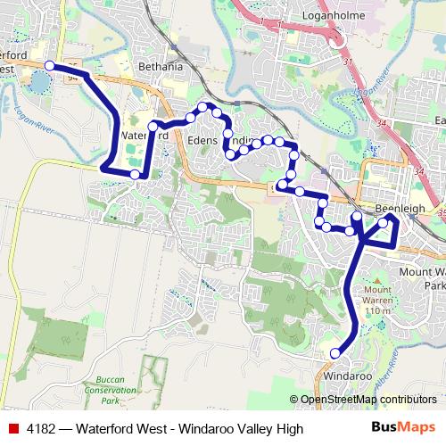 4182 bus Line Map
