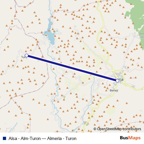 Alsa - Alm-Turon bus Line Map