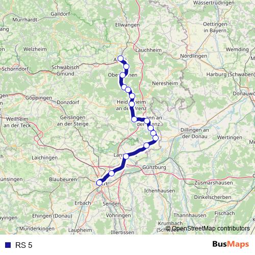 RS 5 rail Line Map