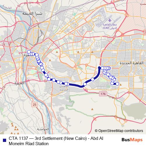 CTA 1137 bus Line Map