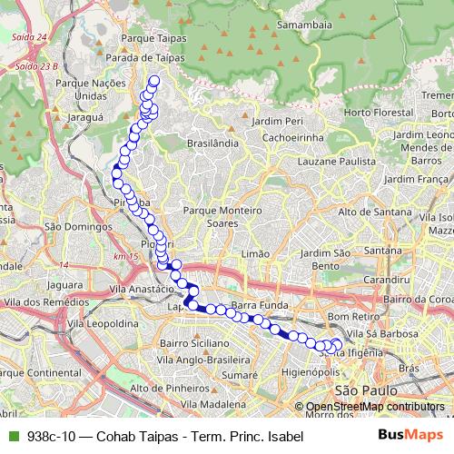 938c-10 bus Line Map
