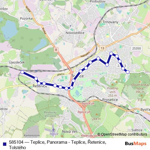 585104 trolleybus Line Map